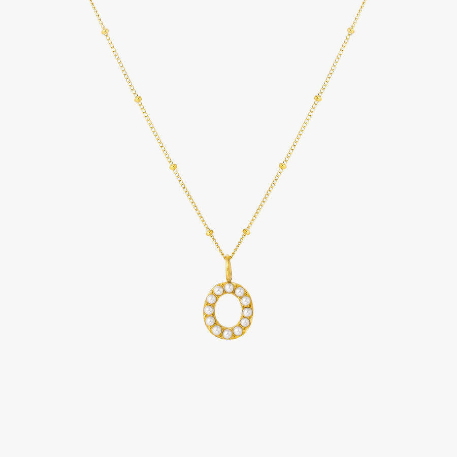 Pearl Initial Necklace