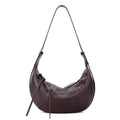 Sable Slouch Crescent Hobo Genuine Leather Bag