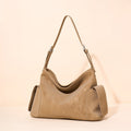 Urban Nomad Genuine Leather Bag | Large Slouchy Shoulder Bag with Side Pockets