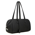 The Modern East-West Genuine Leather Bag | Minimalist Pebbled Bowling Tote