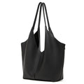 The Ethereal V-Cut Genuine Leather Bag | Minimalist Pebbled Hobo Tote