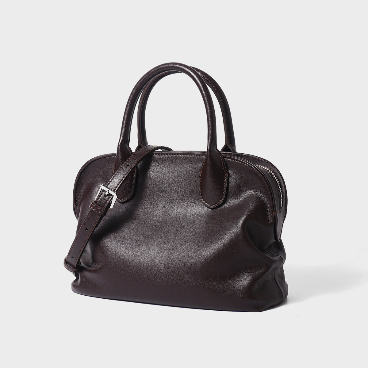 The Cambridge Folio Genuine Leather Crossbody Bag with Flap Closure