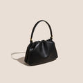 The Cloud Ripple Ruched Genuine Leather Cloud Clutch Bag