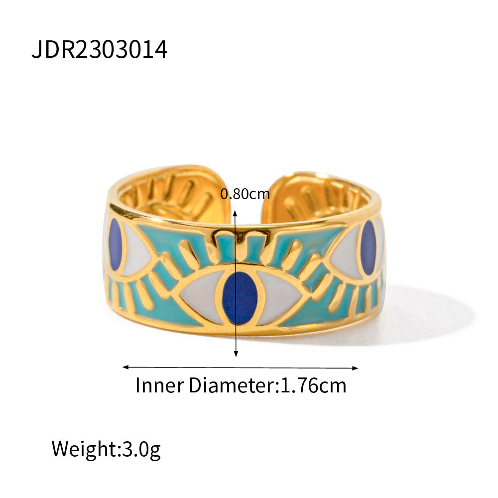 French Retro Court Devil's Eye Ring