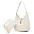 The Metropolitan Glam Croc-Embossed Leather Hobo Bag with Detachable Pouch