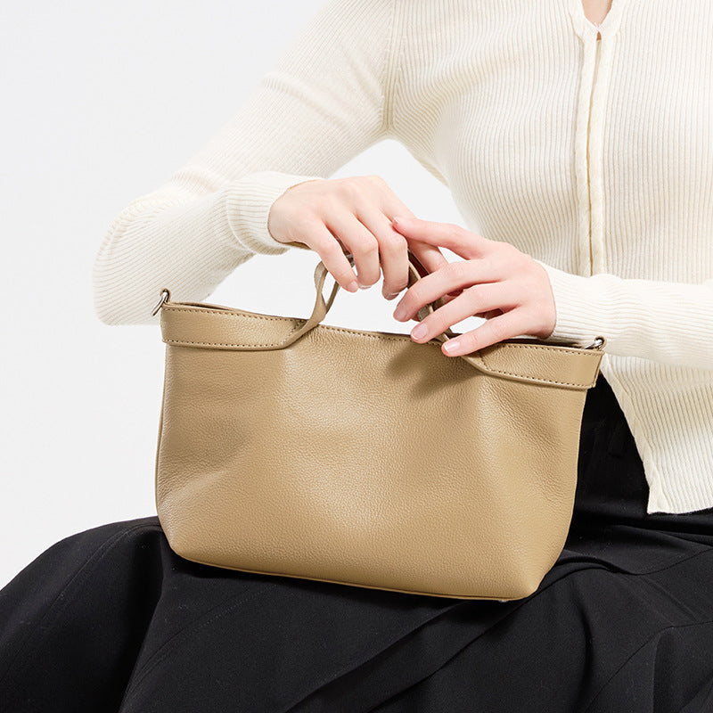 Sand Dune Mini Tote Genuine Leather Clutch Bag
