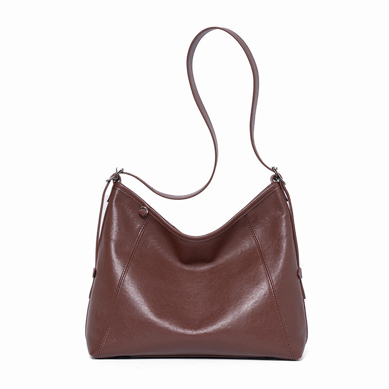 The Heritage Boston Genuine Leather Bag - Classic Top-Handle Bowling Tote