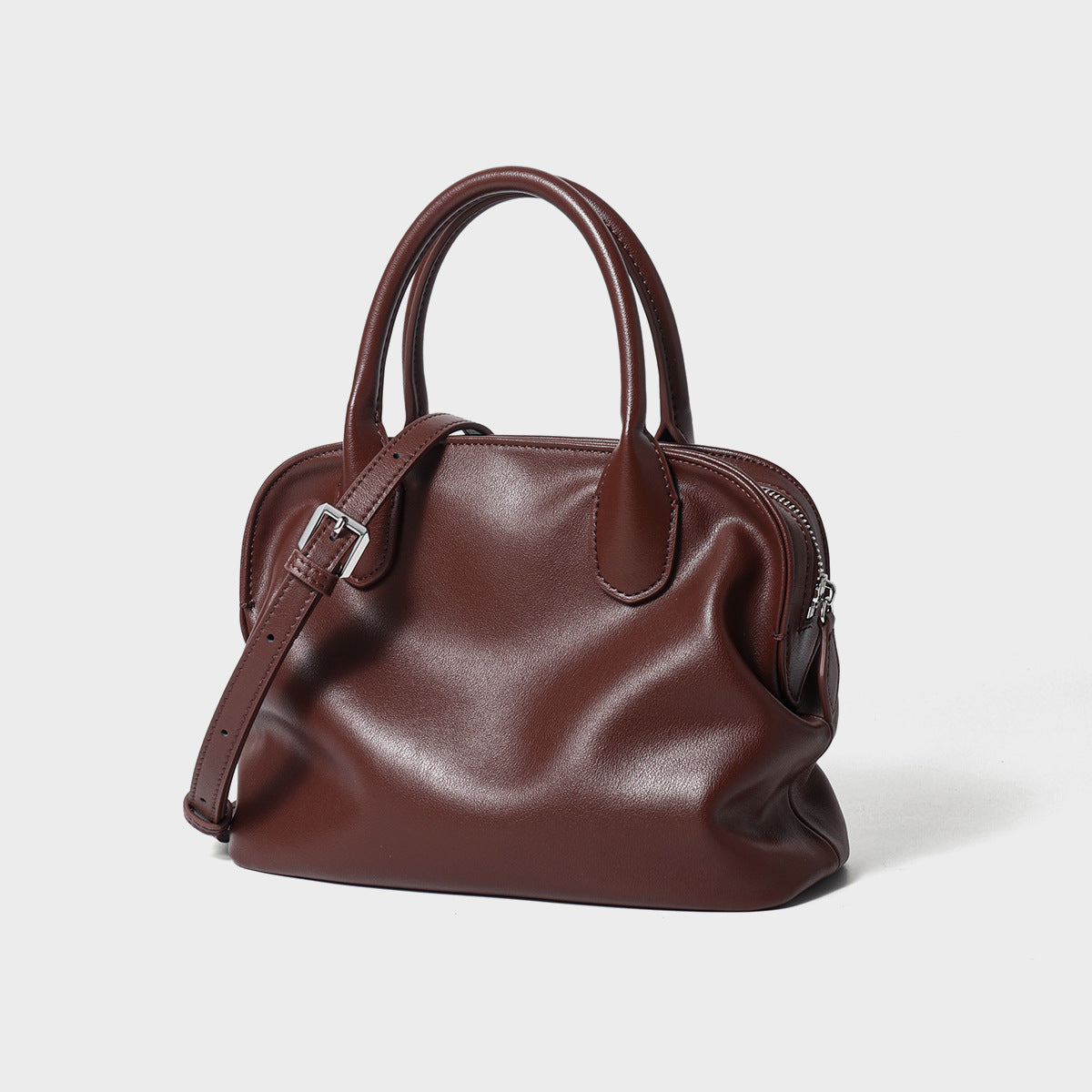 The Cambridge Folio Genuine Leather Crossbody Bag with Flap Closure