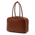 Women's Large Smooth Genuine Leather Bag - Versatile 2-Way Carry Office Work Tote