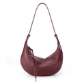 Sable Slouch Crescent Hobo Genuine Leather Bag