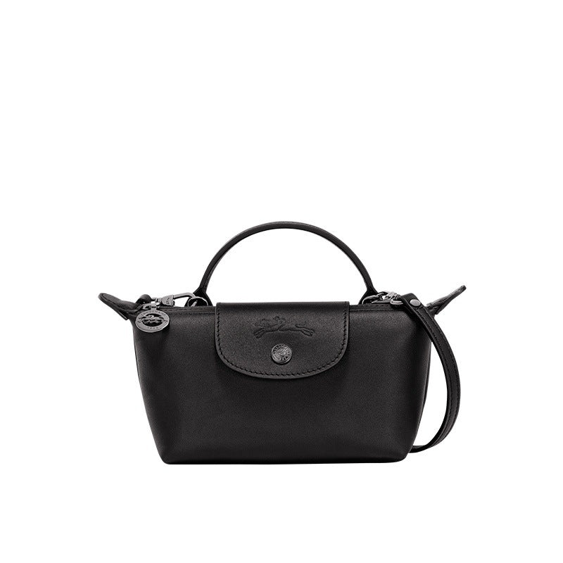 Mini Leather Heritage Bag - Black