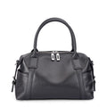 Minimalist Barrel Genuine Leather Satchel