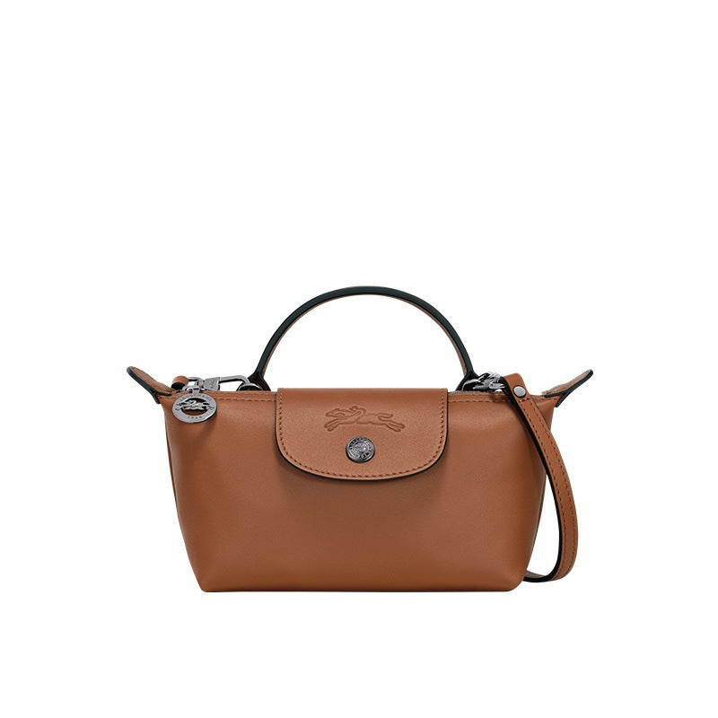 Mini Leather Heritage Bag - Brown