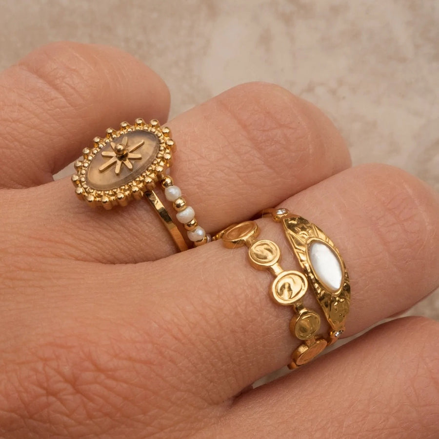 French Retro Stainless Steel Ring