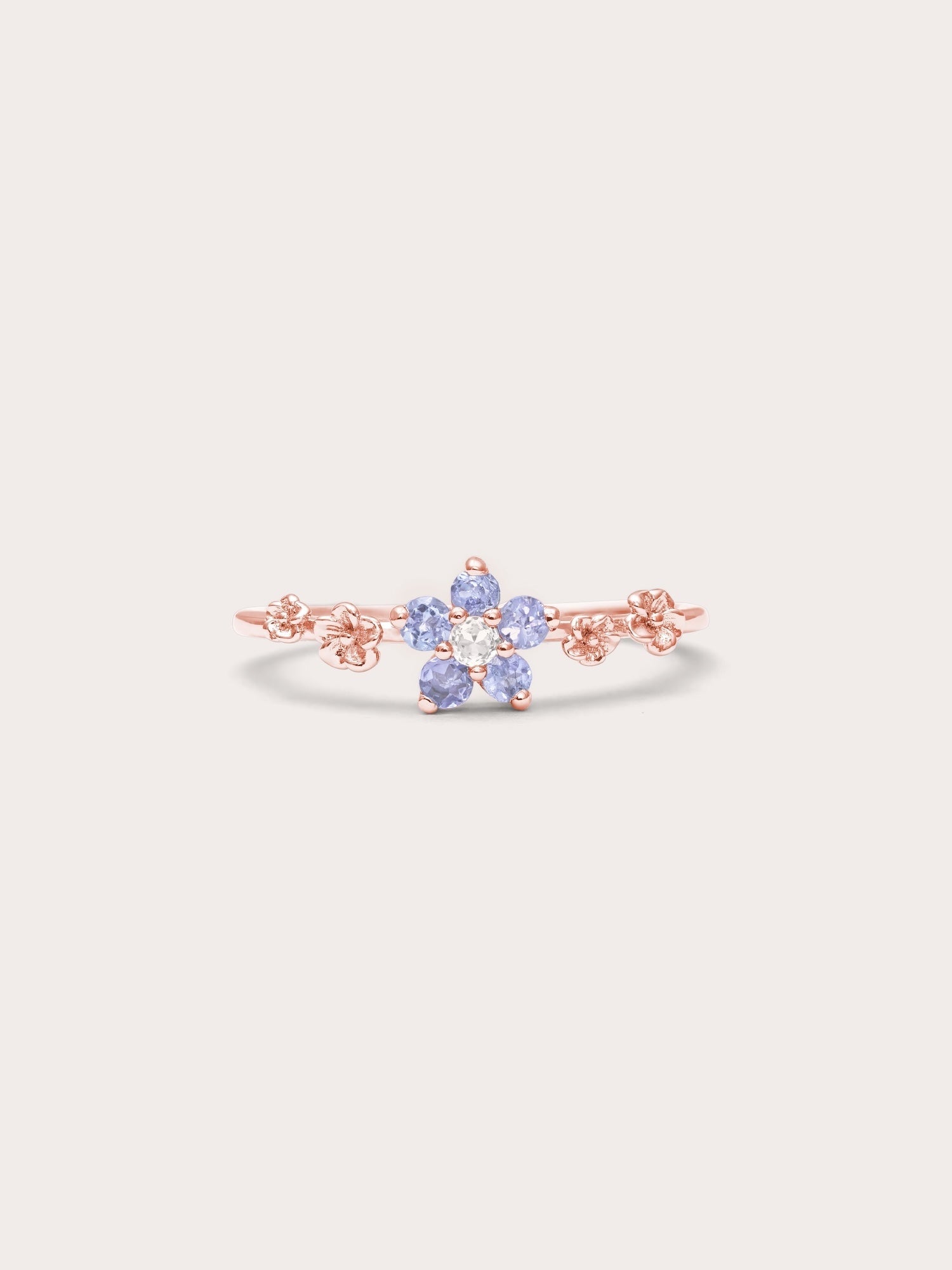 Periwinkle Blossom Ring - Tanzanite