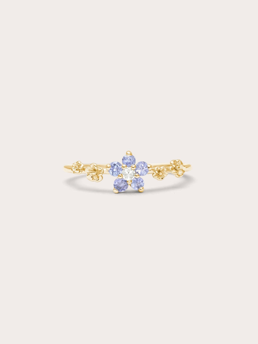 Periwinkle Blossom Ring - Tanzanite