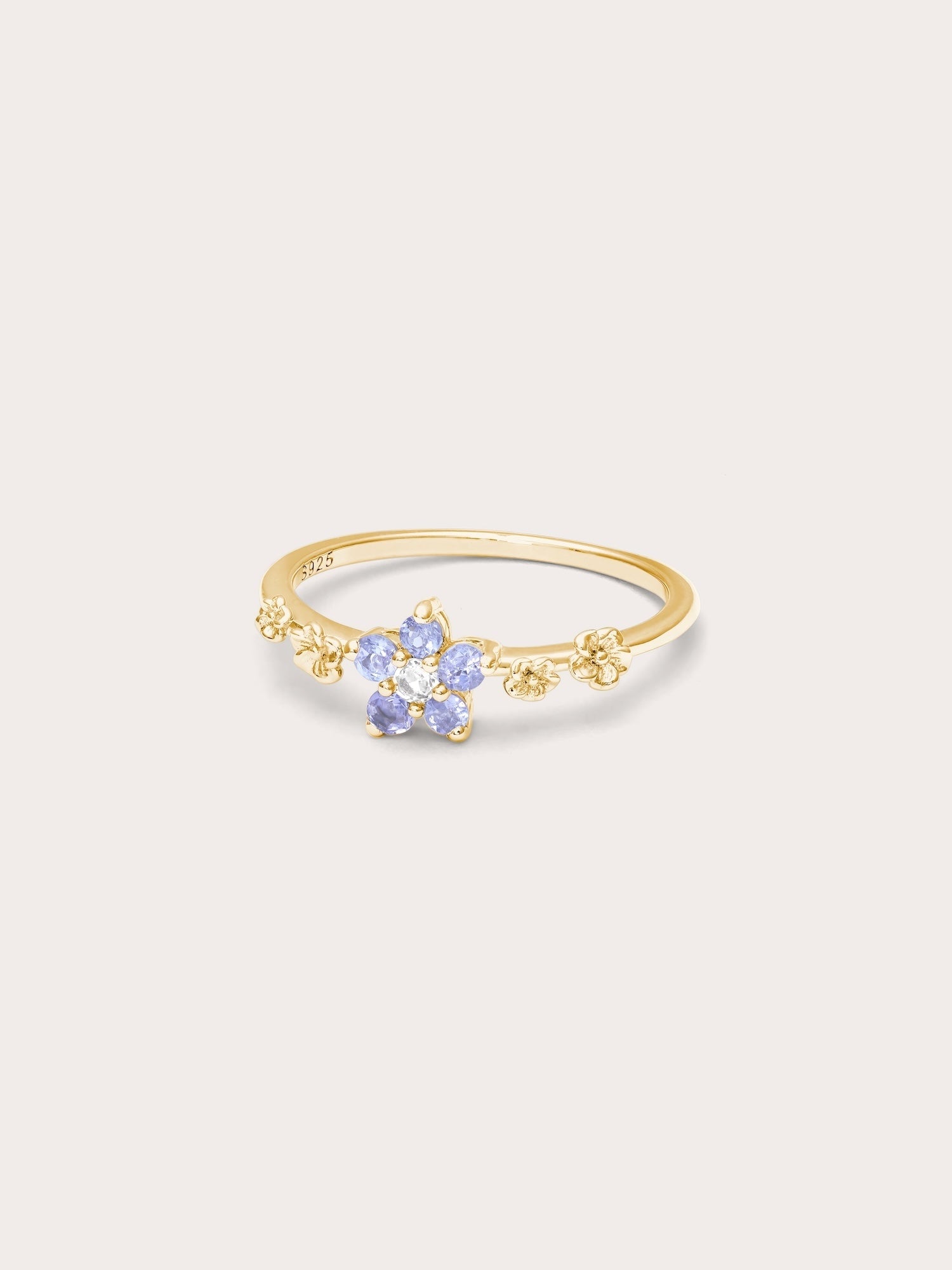 Periwinkle Blossom Ring - Tanzanite