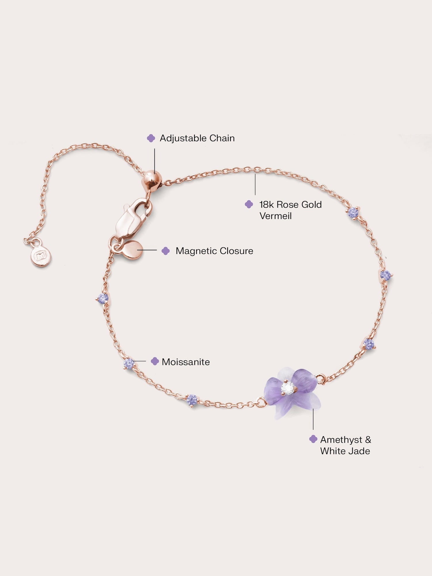 Purple Orchid Bracelet