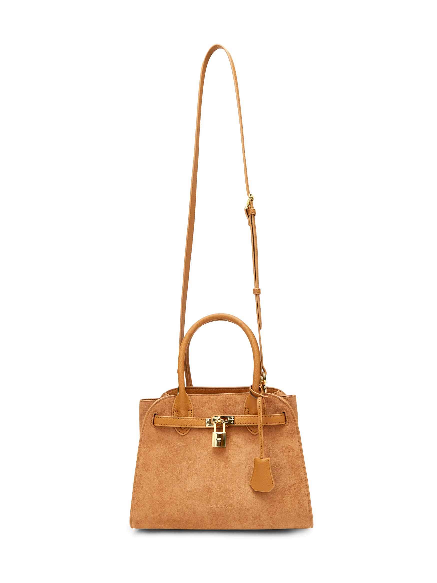 Ramona Top Handle Crossbody Bag - Light Brown