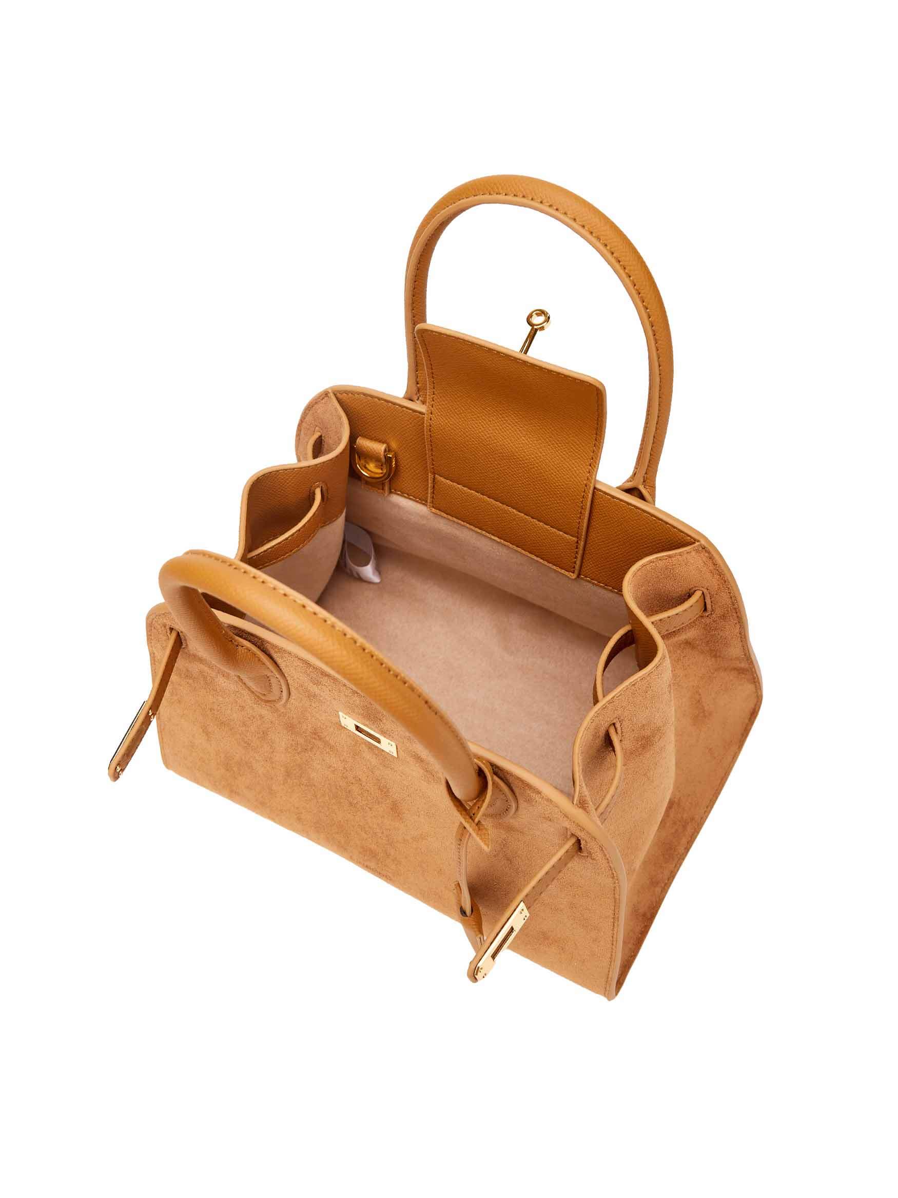 Ramona Top Handle Crossbody Bag - Light Brown