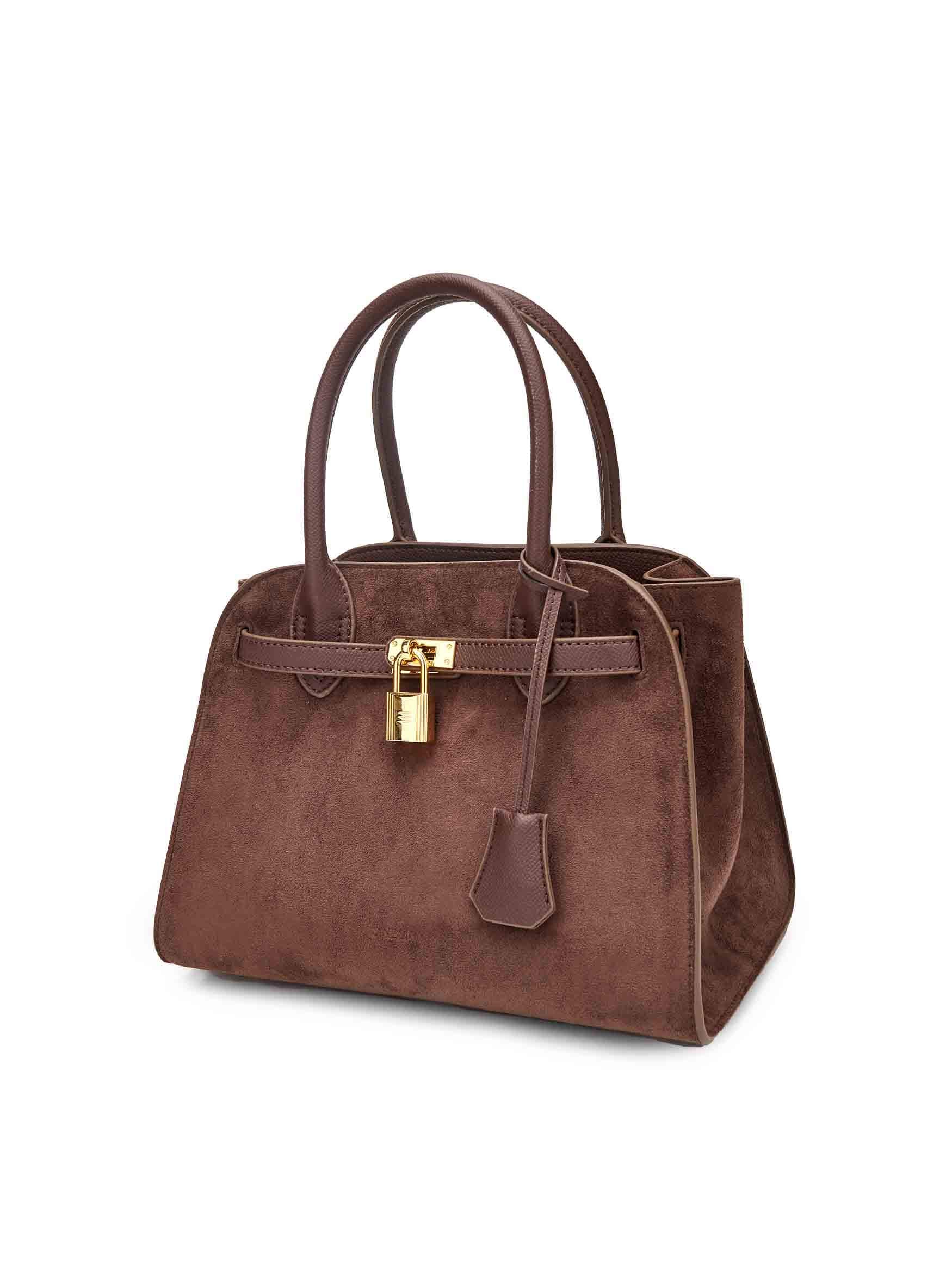 Ramona Top Handle Crossbody Bag - Dark Brown