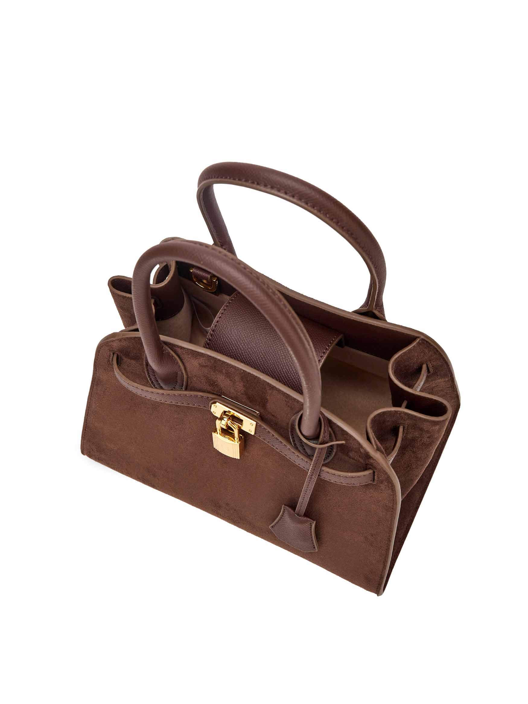 Ramona Top Handle Crossbody Bag - Dark Brown