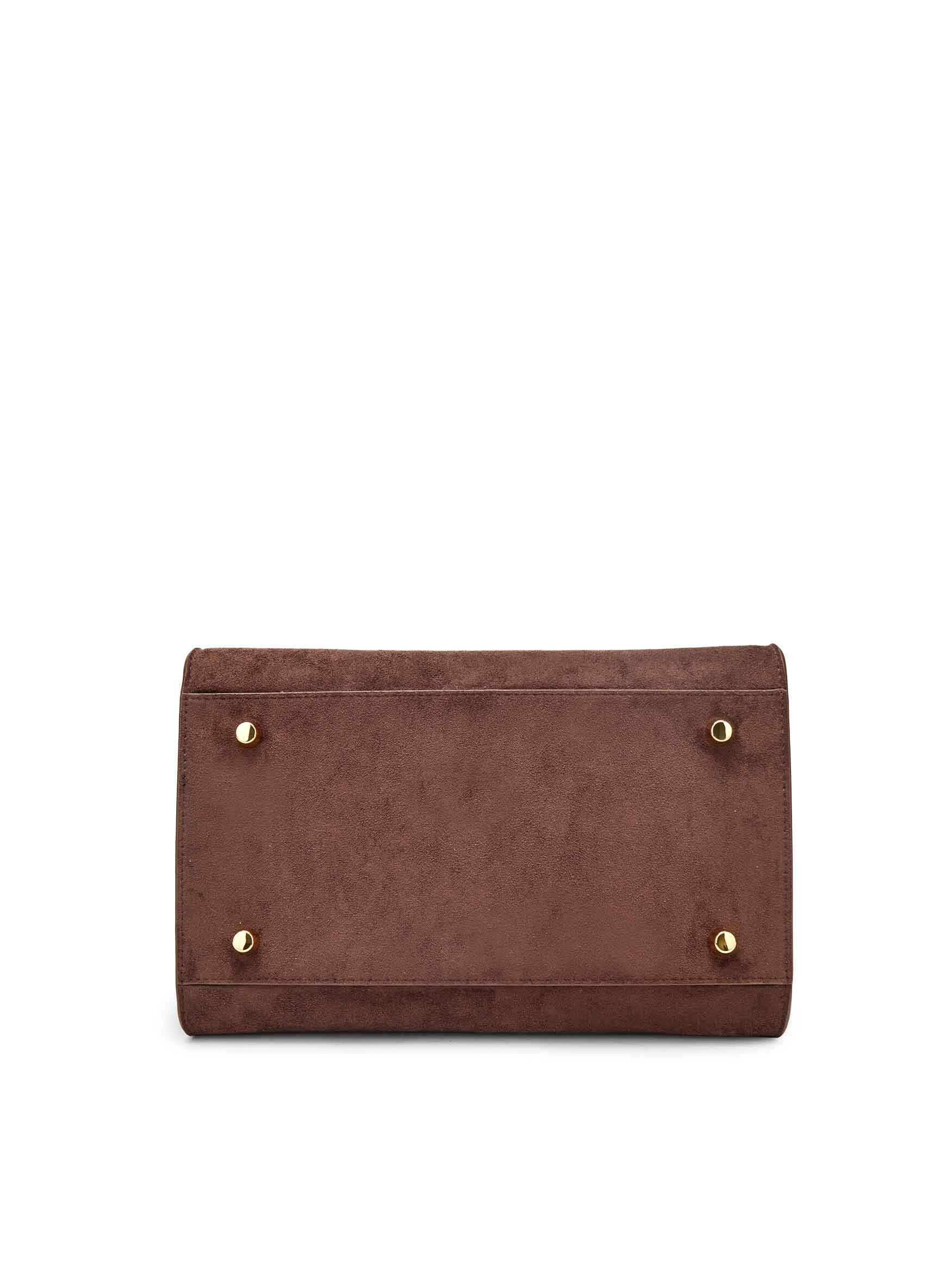 Ramona Top Handle Crossbody Bag - Dark Brown