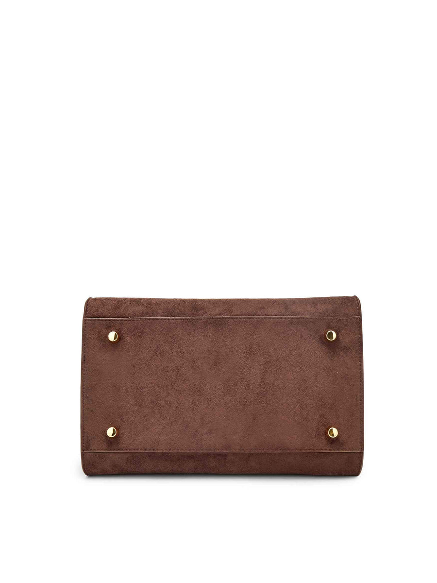 Ramona Top Handle Crossbody Bag - Dark Brown