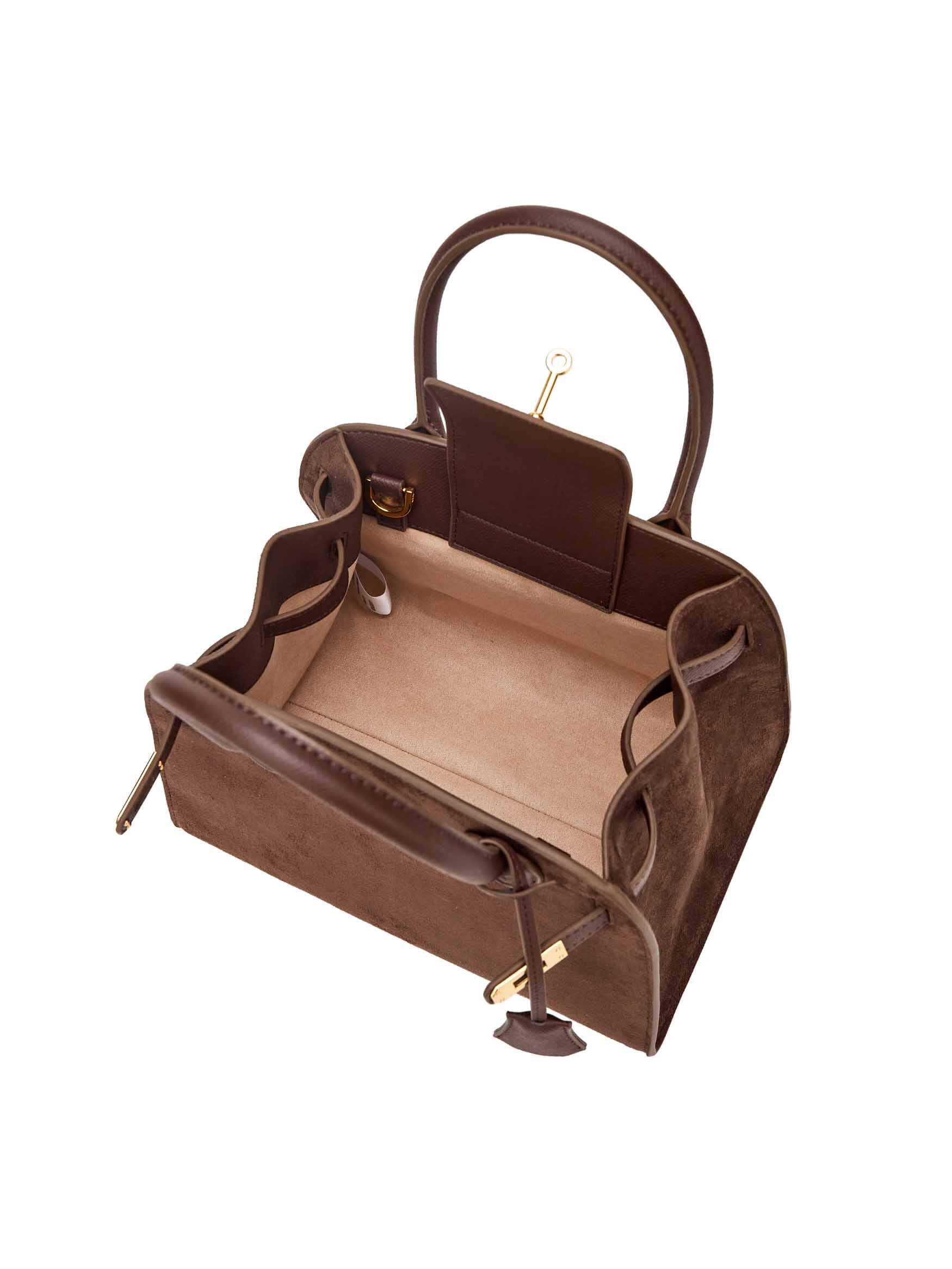 Ramona Top Handle Crossbody Bag - Dark Brown