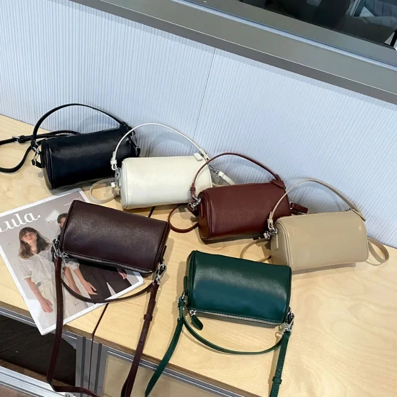 The Cecile — Leather Cylinder Bag