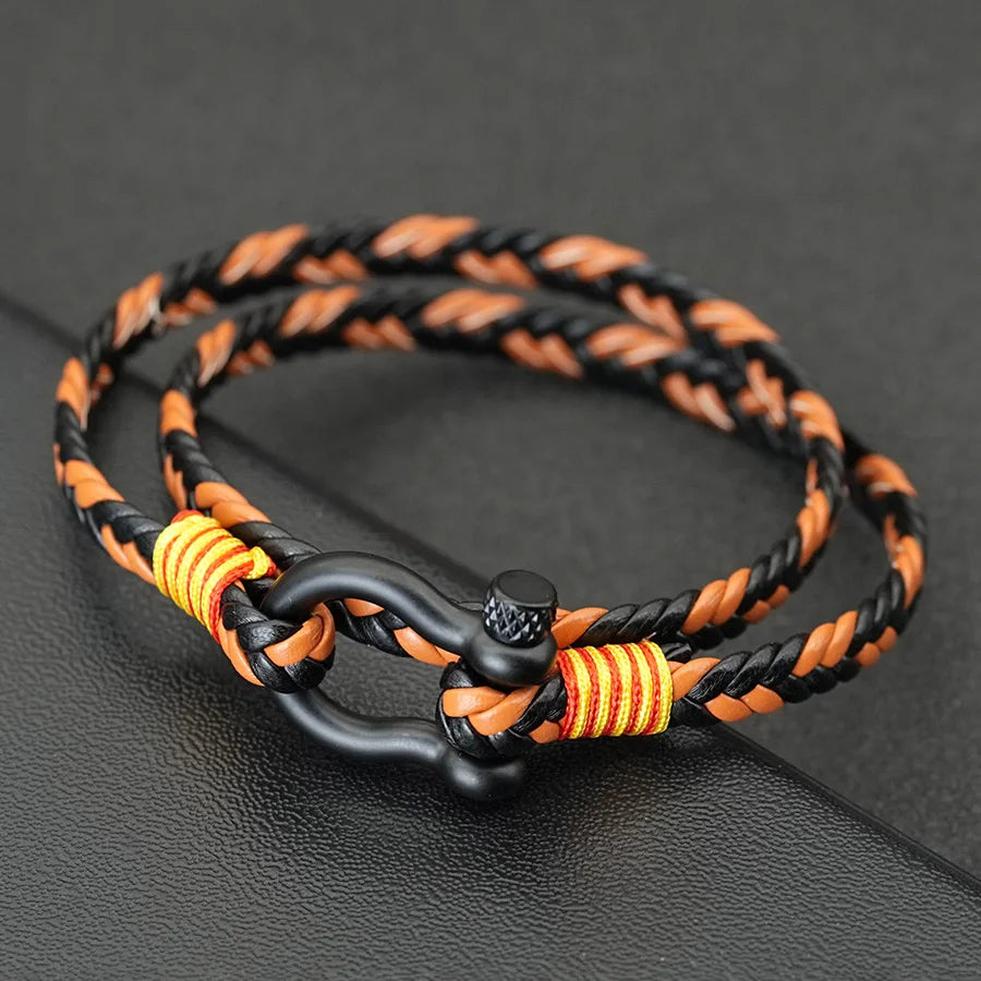 Noter Stylish Men Leather Bracelet Selected High Quality Skin Friendly Materials No Allergies Deformities 7 Colors Available