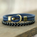 Noter Novel 2Pcs Per Set Men Bracelet Premium Selected 4mm Moisture Wicking String 6 Color Options Versatile Accessories Jewelry