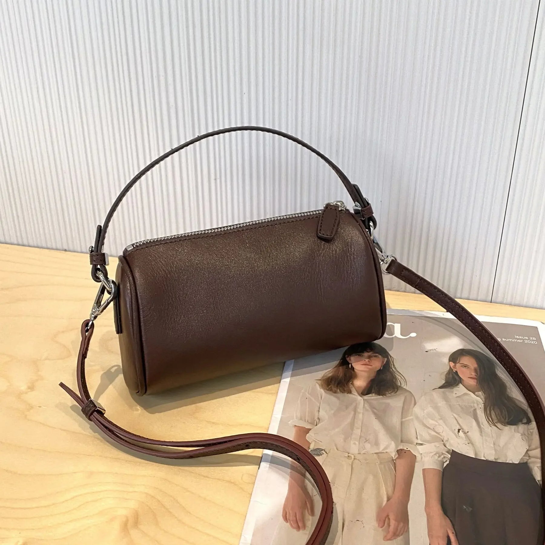 The Cecile — Leather Cylinder Bag
