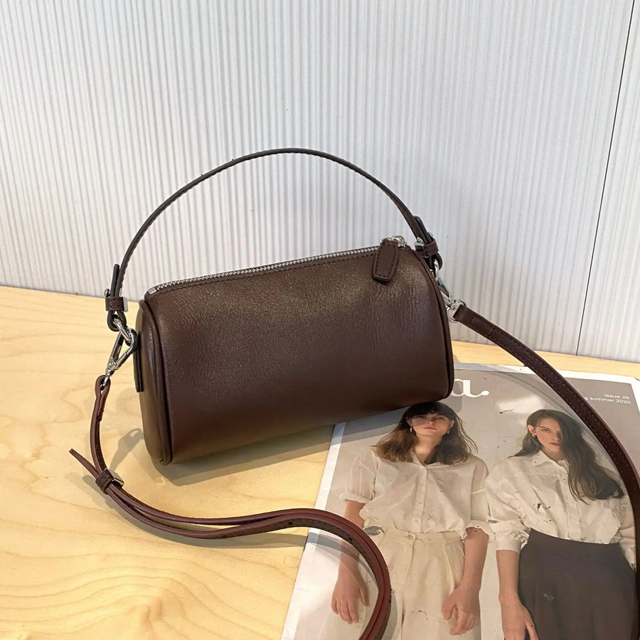 The Cecile — Leather Cylinder Bag