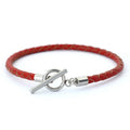 Noter Men Leather Bracelet Stainless Steel OT Buckle Bangle Pulsera De Cuero Wrap Braslet Locomotive Hiphop Rock Braclet Pulsera
