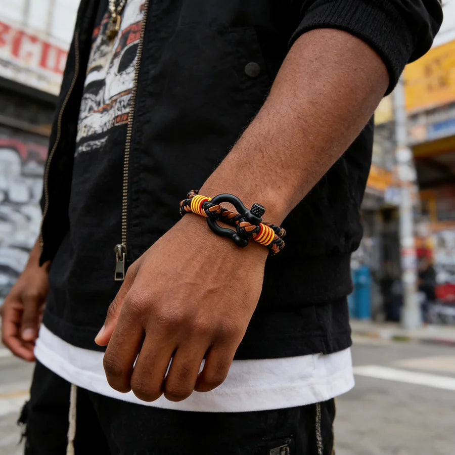 Noter Stylish Men Leather Bracelet Selected High Quality Skin Friendly Materials No Allergies Deformities 7 Colors Available