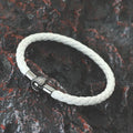 Minimalist Magnetic Leather Bracelet For Men Casual Accessories Customizable Size Black Bangle Pulsera Hombre Hiphop Rock Joias