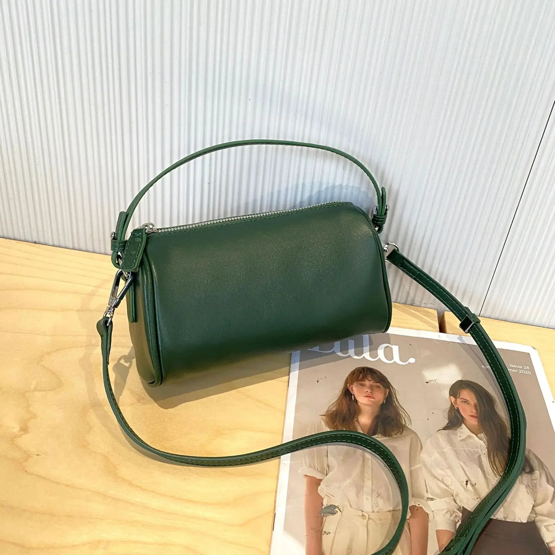 The Cecile — Leather Cylinder Bag
