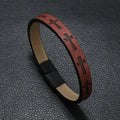 Noter Hiphop Rock Leather Bracelet For Men Magnet Buckle Cross Braslet Homme Casual Accessories Punk Jewelry Wrap Brazalete