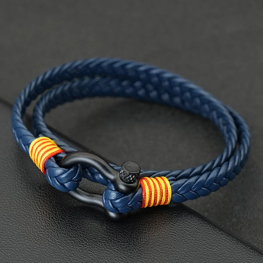 Noter Stylish Men Leather Bracelet Selected High Quality Skin Friendly Materials No Allergies Deformities 7 Colors Available