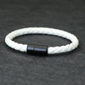 Noter Men Leather Bracelet Hiphop Braided Magnetic Clasp Black Braclet Homme Accessories Pulsera Hombre Cuero Punk Jewelry Gift