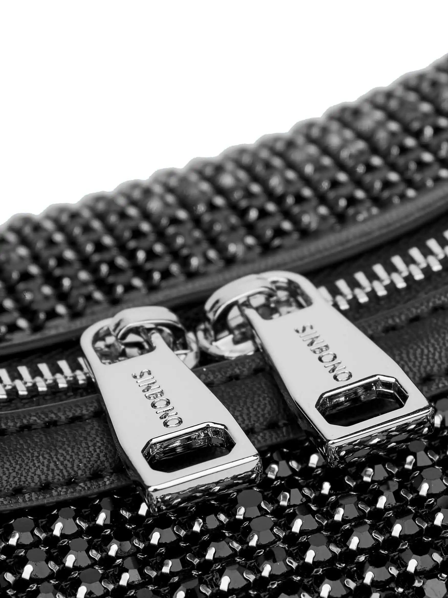 Vienna Top Handle Crossbody Bag  - Black Rhinestone