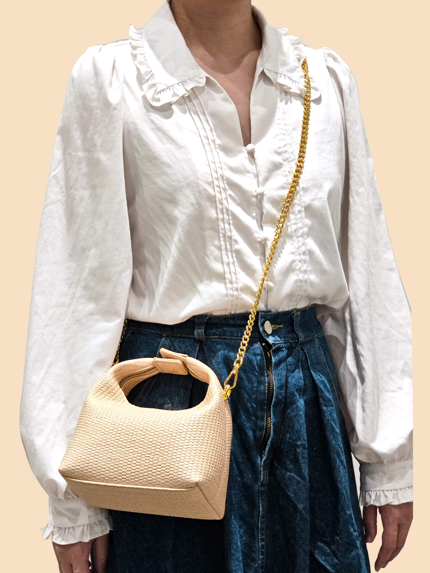 Vienna Top Handle Crossbody Bag  - Milk Yellow