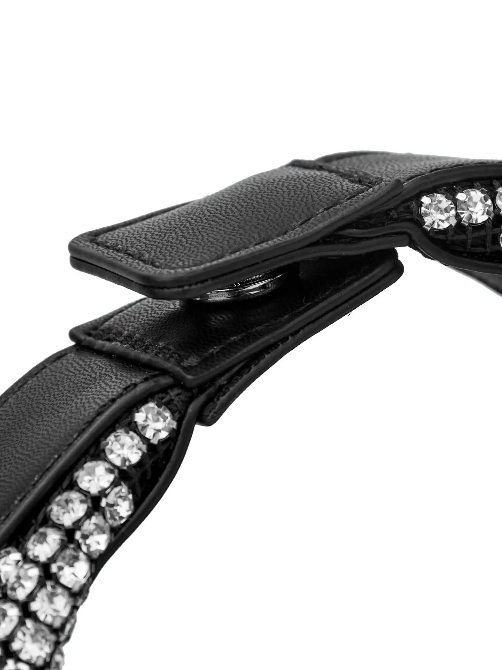 Vienna Top Handle Crossbody Bag  - Silver Rhinestone