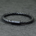 Noter Men Leather Bracelet Hiphop Braided Magnetic Clasp Black Braclet Homme Accessories Pulsera Hombre Cuero Punk Jewelry Gift