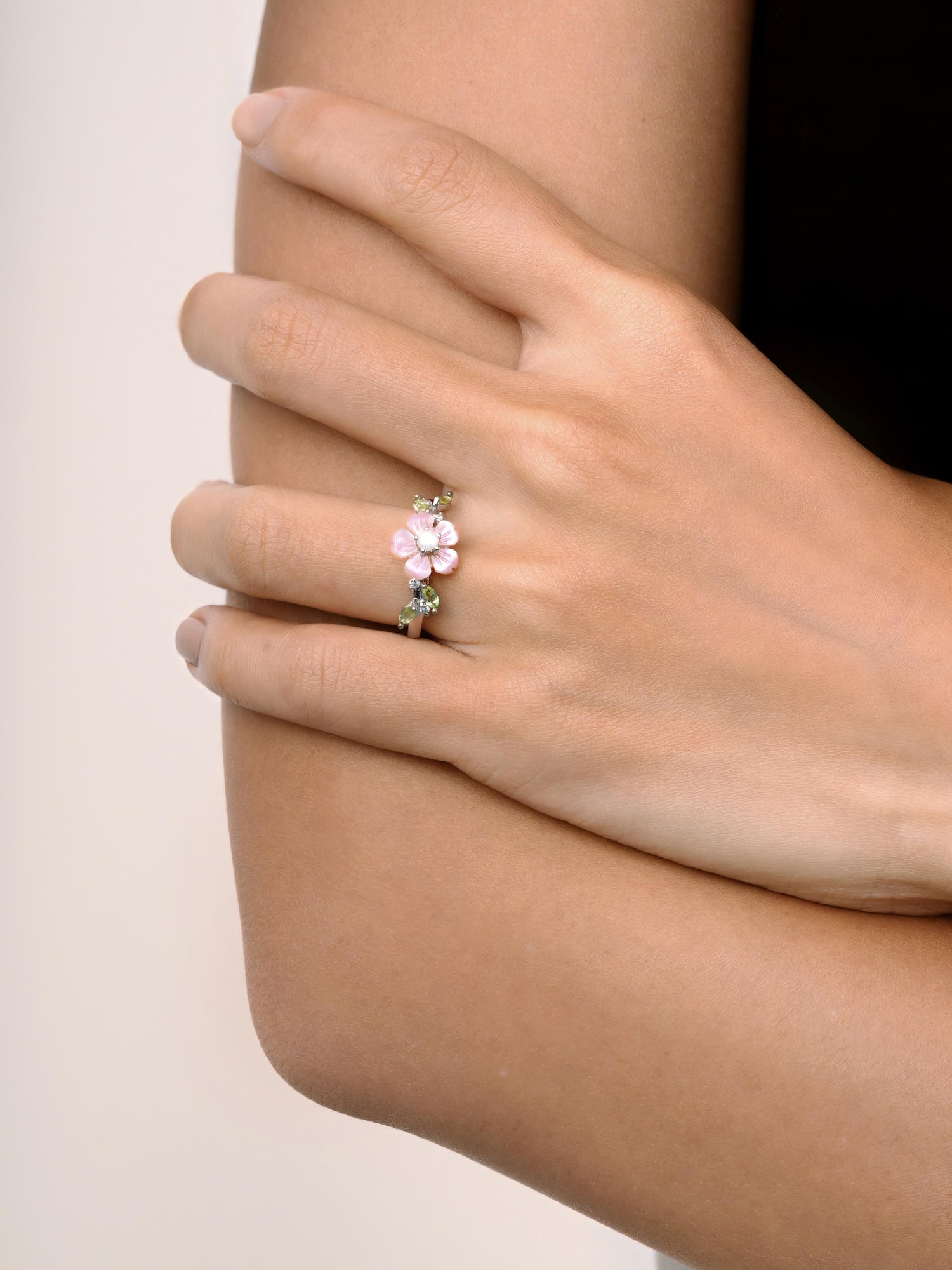 Carved Sakura Ring
