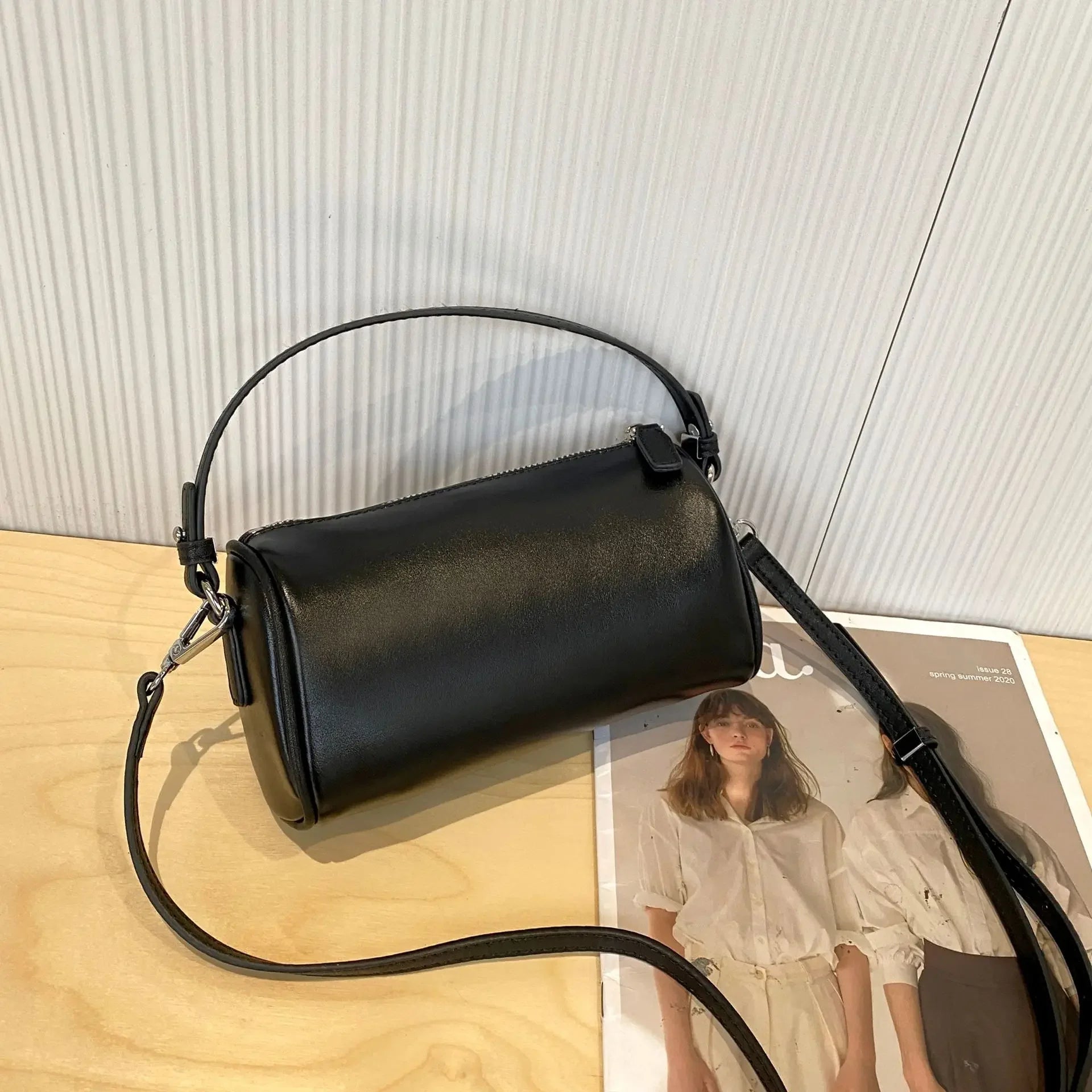 The Cecile — Leather Cylinder Bag