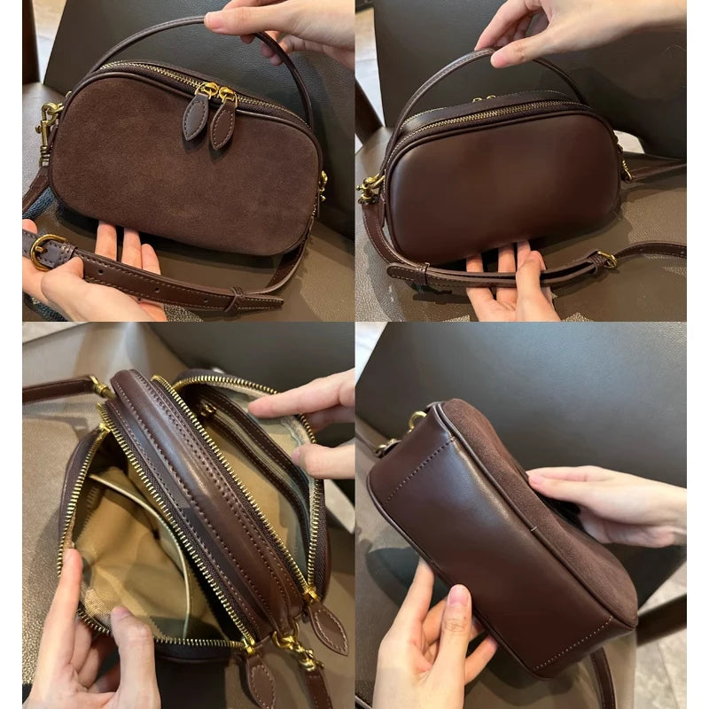 The Rosalind — Suede Camera Bag