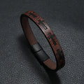 Noter Hiphop Rock Leather Bracelet For Men Magnet Buckle Cross Braslet Homme Casual Accessories Punk Jewelry Wrap Brazalete