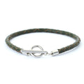 Noter Men Leather Bracelet Stainless Steel OT Buckle Bangle Pulsera De Cuero Wrap Braslet Locomotive Hiphop Rock Braclet Pulsera